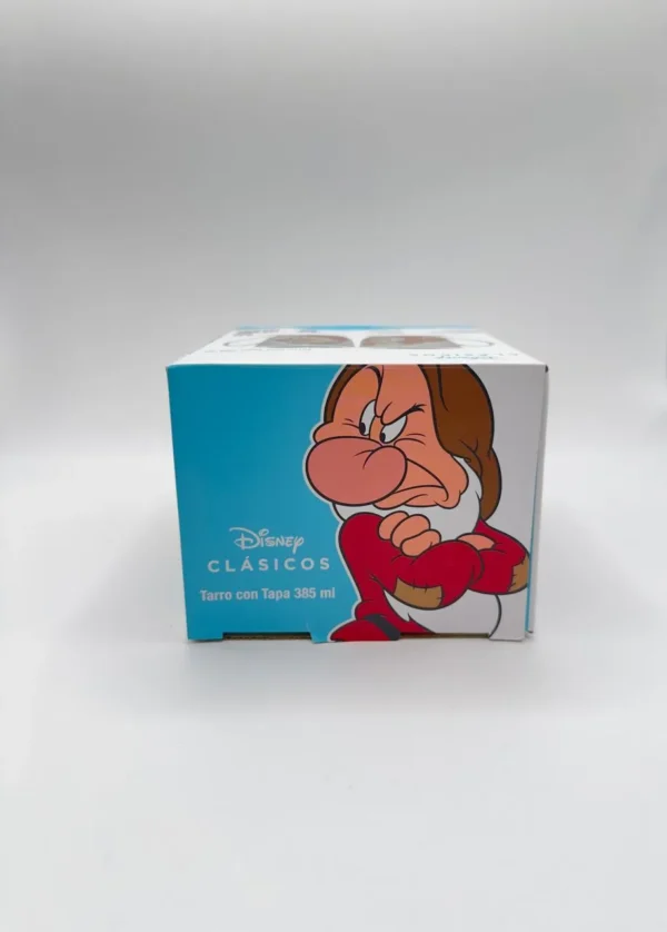 Taza de Cerámica con Tapa Gruñón (385 ml)3 taza-de-ceramica-con-tapa-y-caja-de-regalo-blancanieves-y-grunon-385-ml