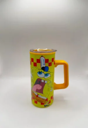 Termo de Acero Inoxidable con Doble Pared y Asa Bob Esponja (500 ml) termo-de-acero-inoxidable-con-doble-pared-y-asa-bob-esponja-500-ml