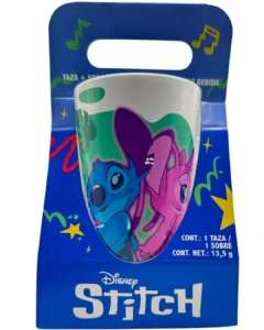 Disney Taza Mega Alta Stitch Cosmic con Cocoa 530 ml