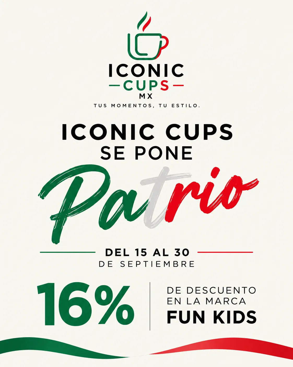 Promo Mes Patrio - 16% descuento Fun Kids